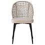 Dining chair set of 2 velvet beige 2