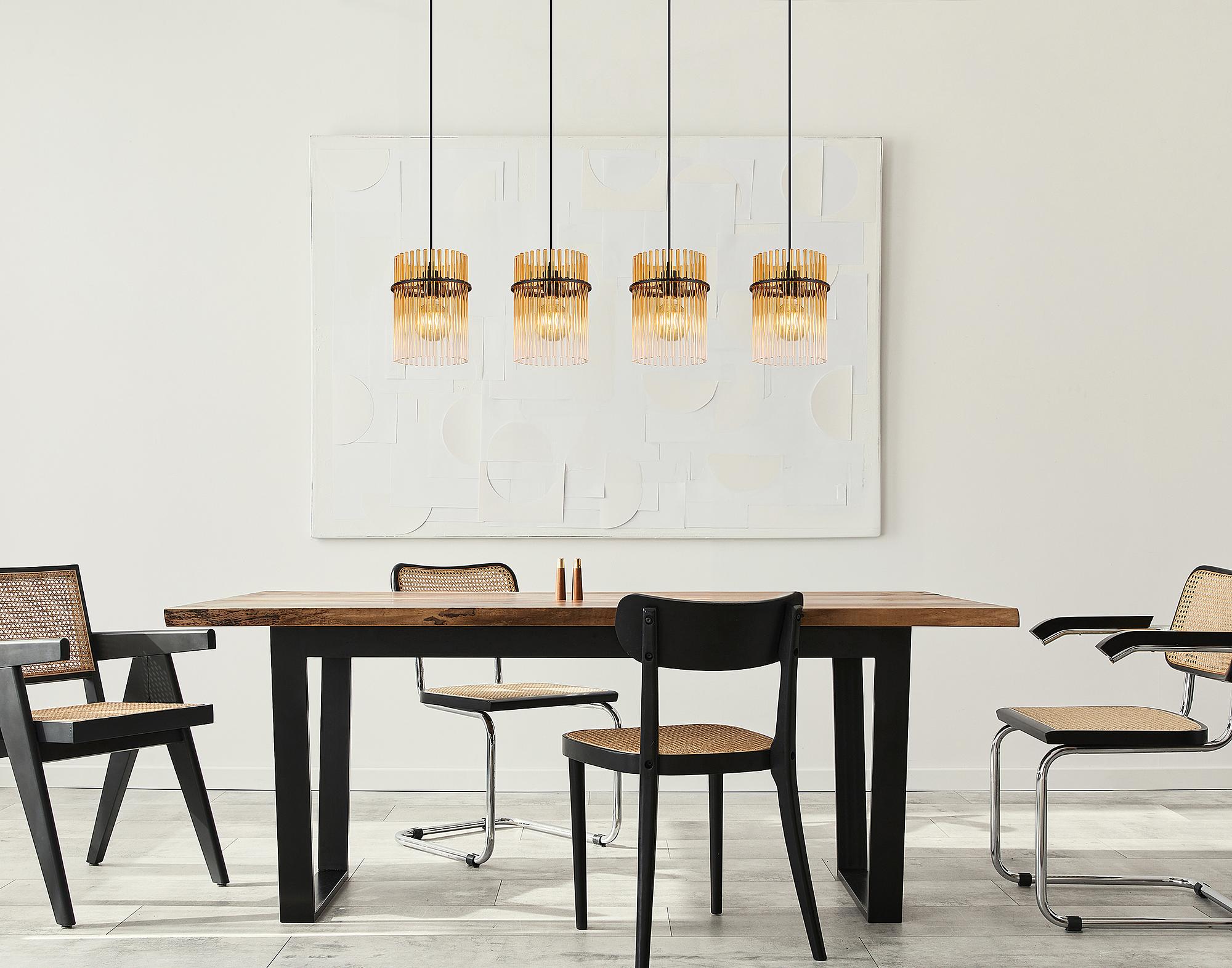 Gorley Typ C Pendelleuchte Farbglas Eisen 4-flammig 1