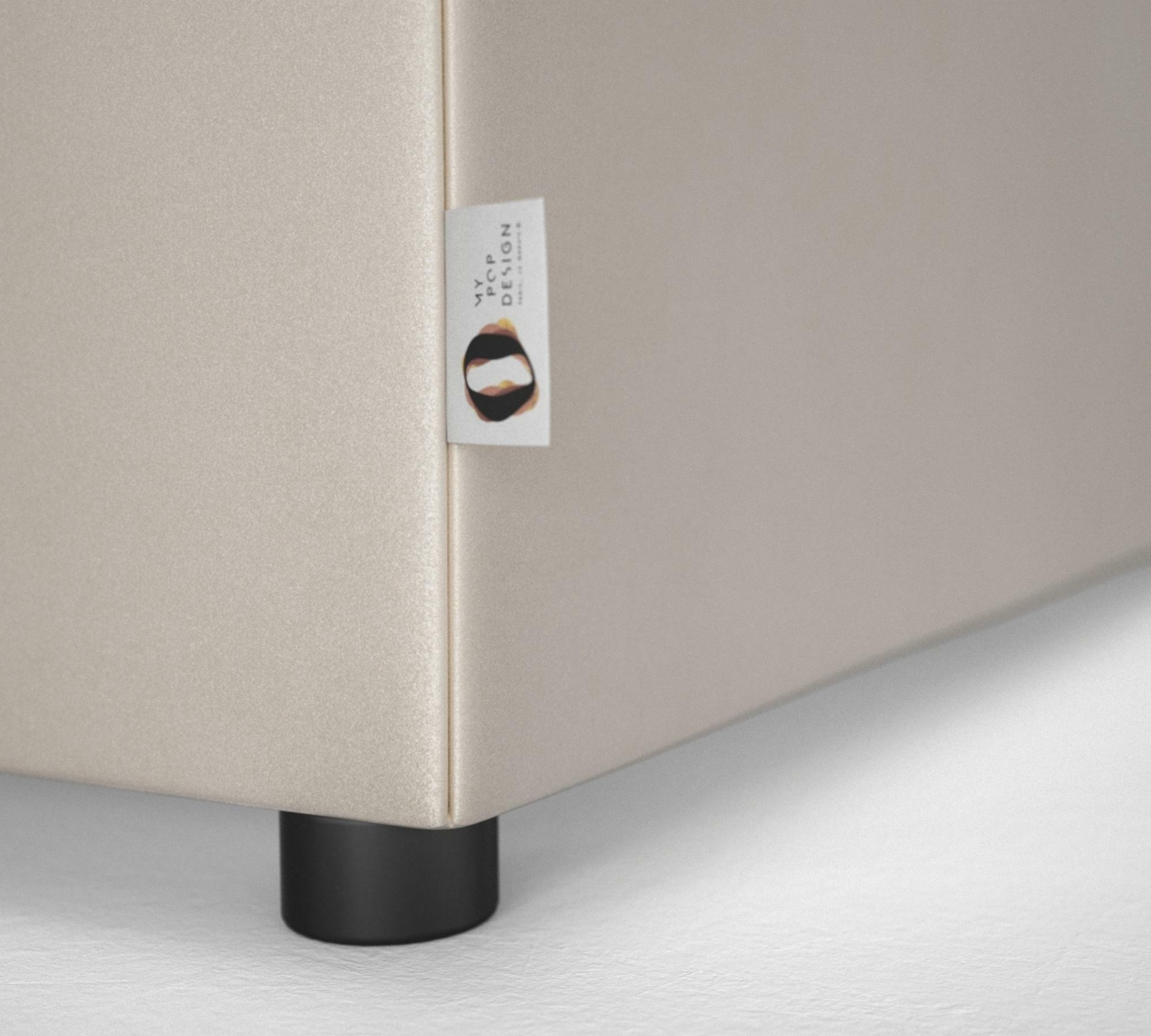 Wandelbarer Pouf mit Klappbett 70x180cm Creme 4