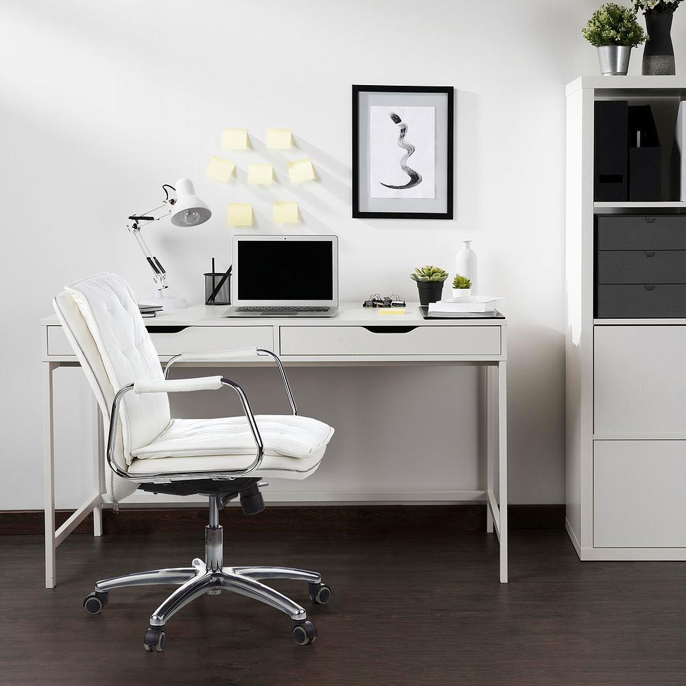 VILLA 10 Bürostuhl Leder Weiß 7