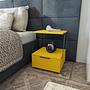 Tekoba Nightstand Wood Veneer Yellow 0