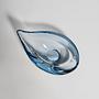 Vintage Schale Glas Blau 4