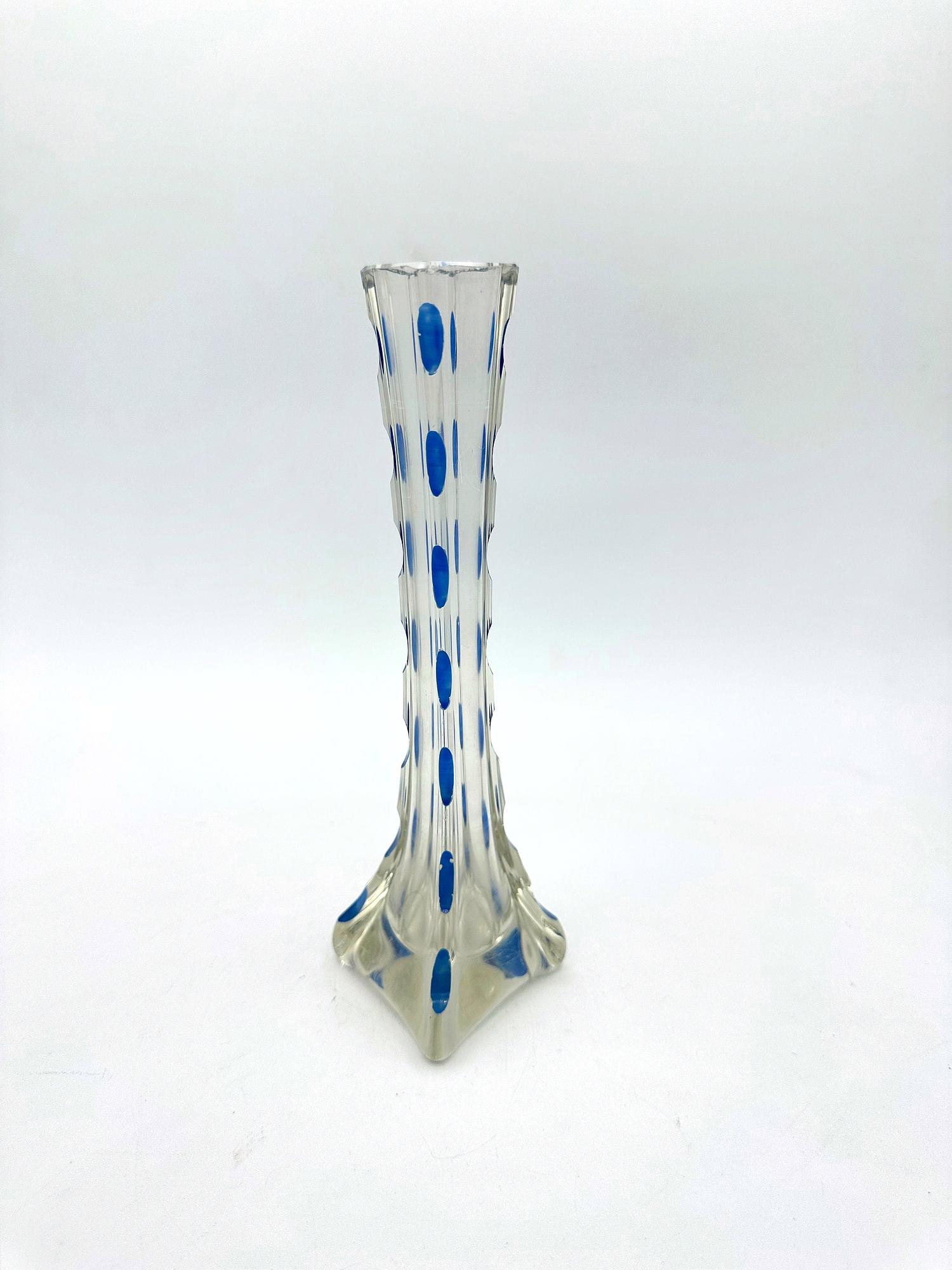Vintage Art Deco Blumenvase Kristall 1