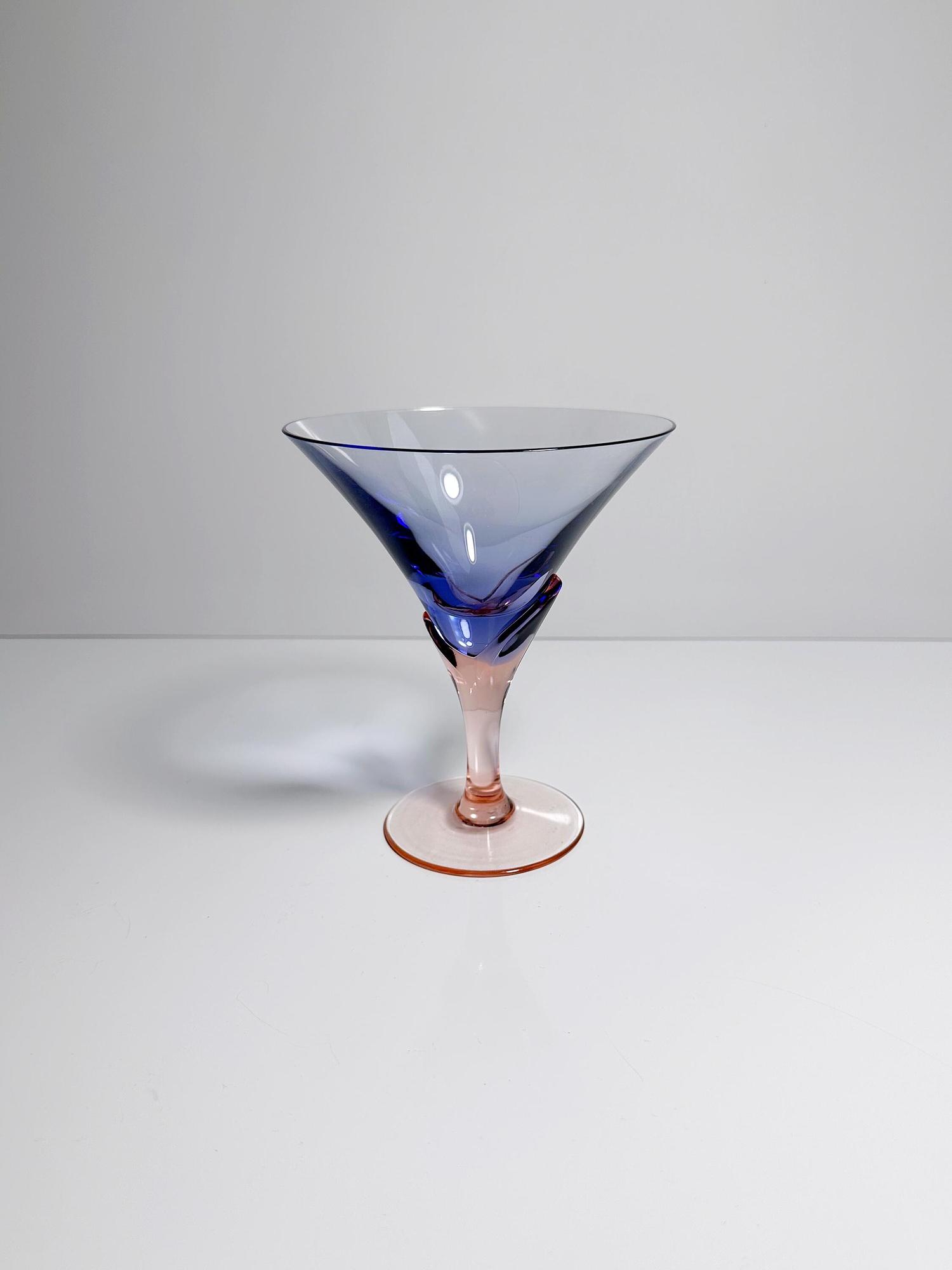 6x Vintage Postmodern Model Vogue Glass 1990s 1