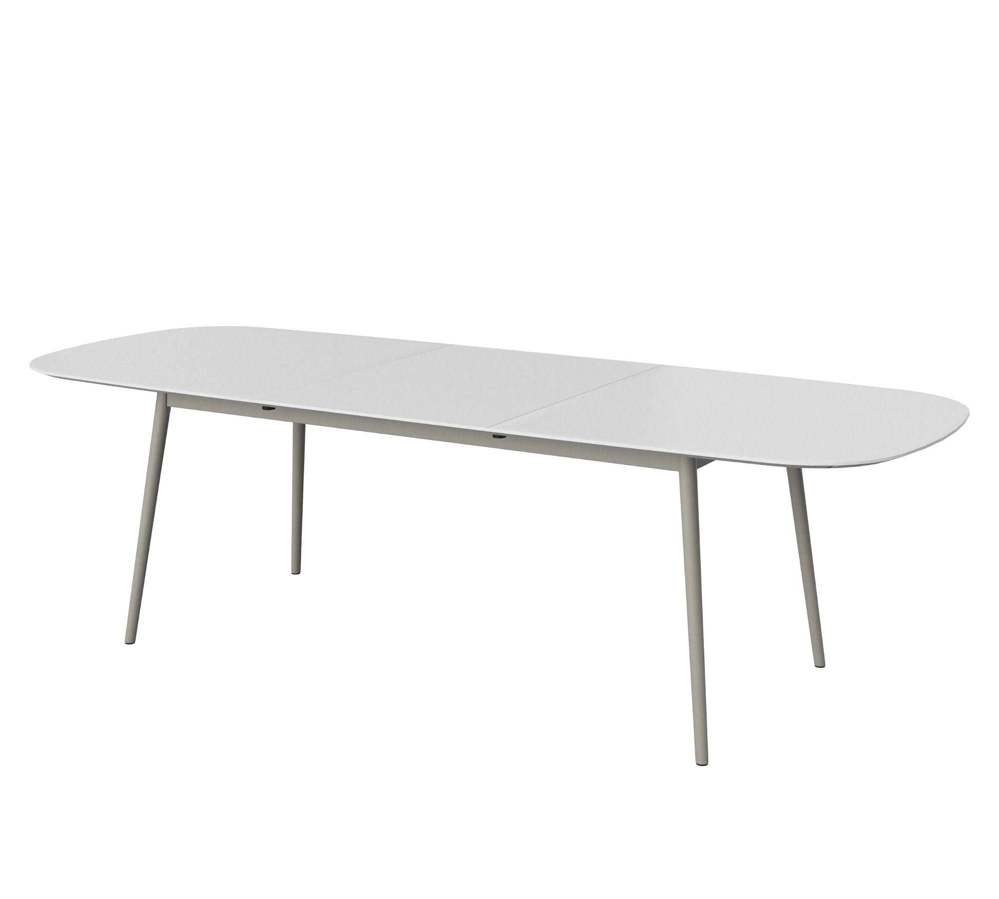 Kingston Esstisch mit Zusatztischplatte Mattweiß 1