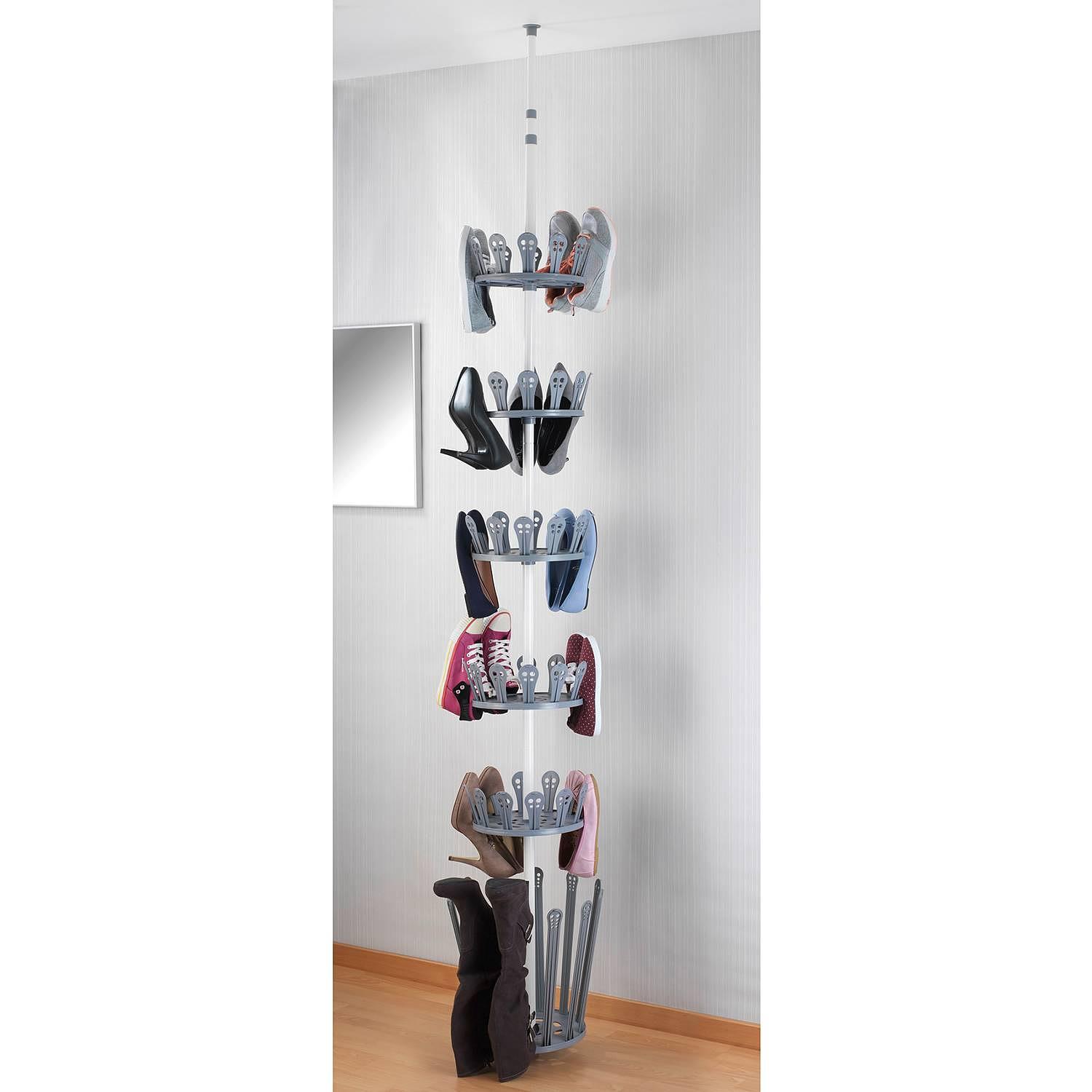 Telescopic Shoe Rack Achilles Steel White 2