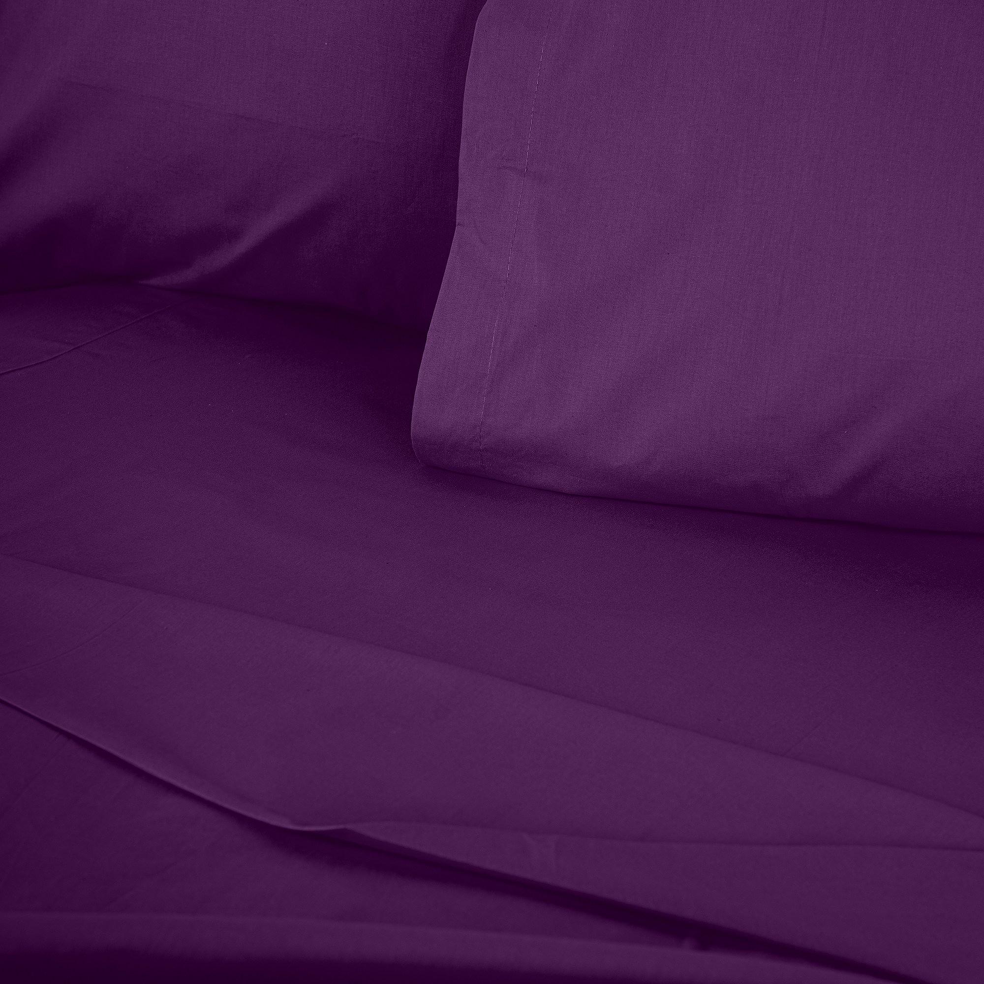 Fitted sheet cotton purple 100cm x 200cm 2