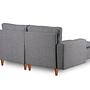 Lungo Mini Ecksofa Hellgrau 5