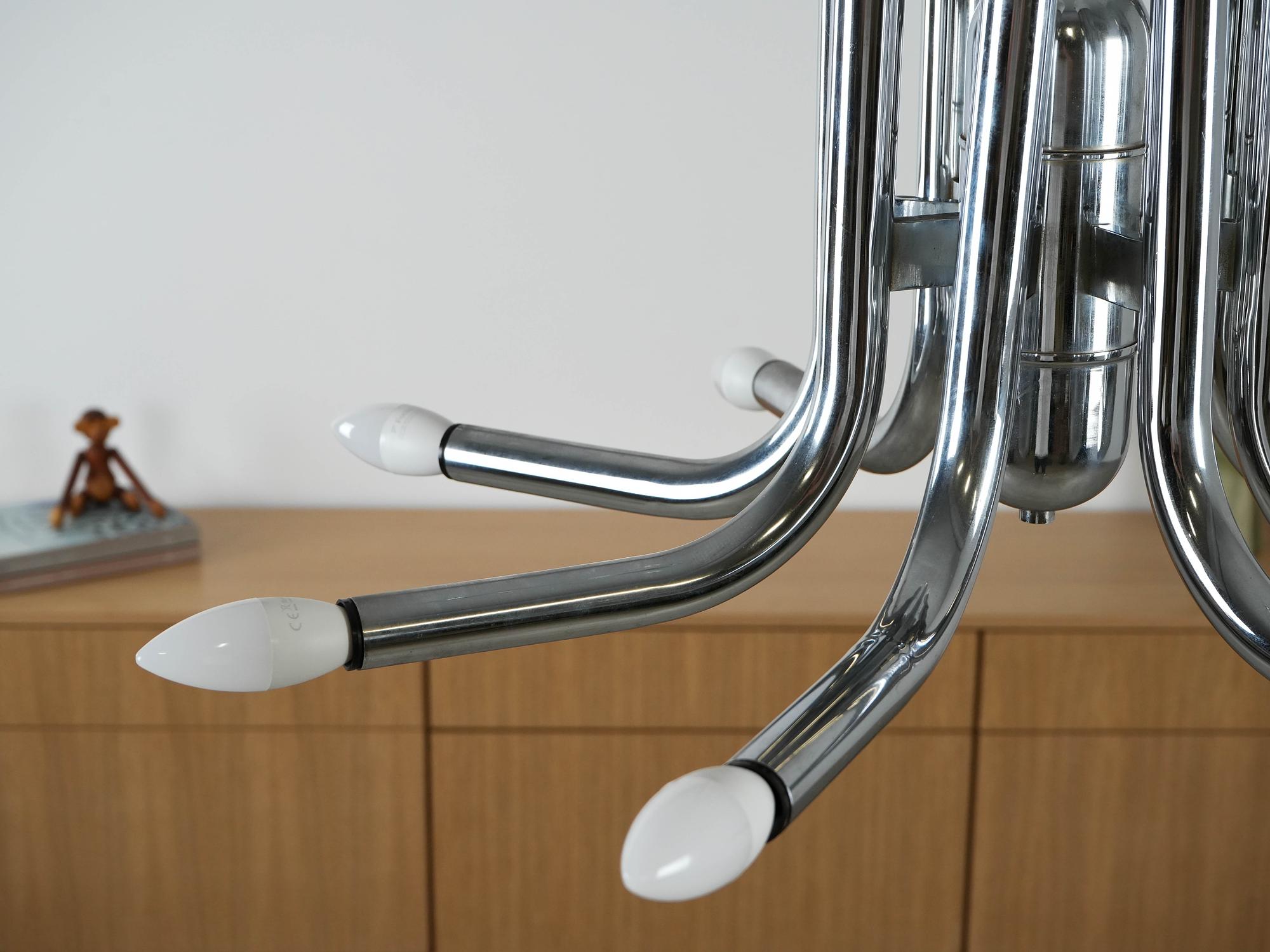 Pendelleuchte Metall 1970er Jahre 8