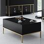 Coffee Table Lord Wood Veneer Black Gold 1