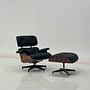 Eames Lounge Chair &amp; Ottoman Leder Holz Schwarz Braun 1