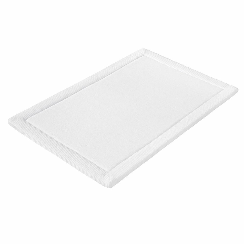 Rutschfeste Microfaser Badematte mit Memory Foam Weiß 0