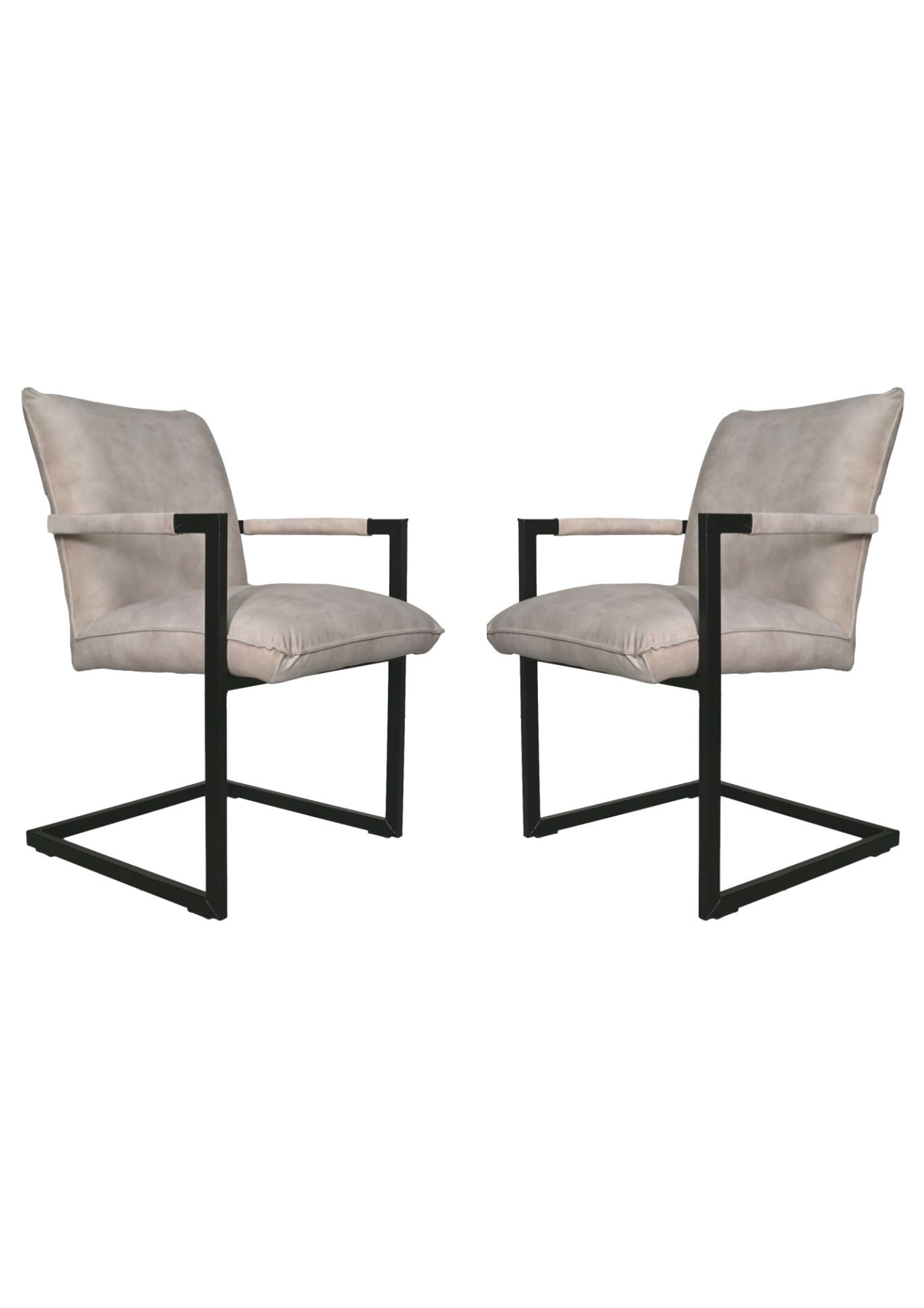 2x Boston Esszimmerstuhl mit Armlehnen Textil Metall 0