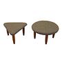 2-piece stool set brown 1990s 0