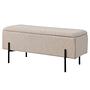 Watford Upholstered Bench Steel Beige 0
