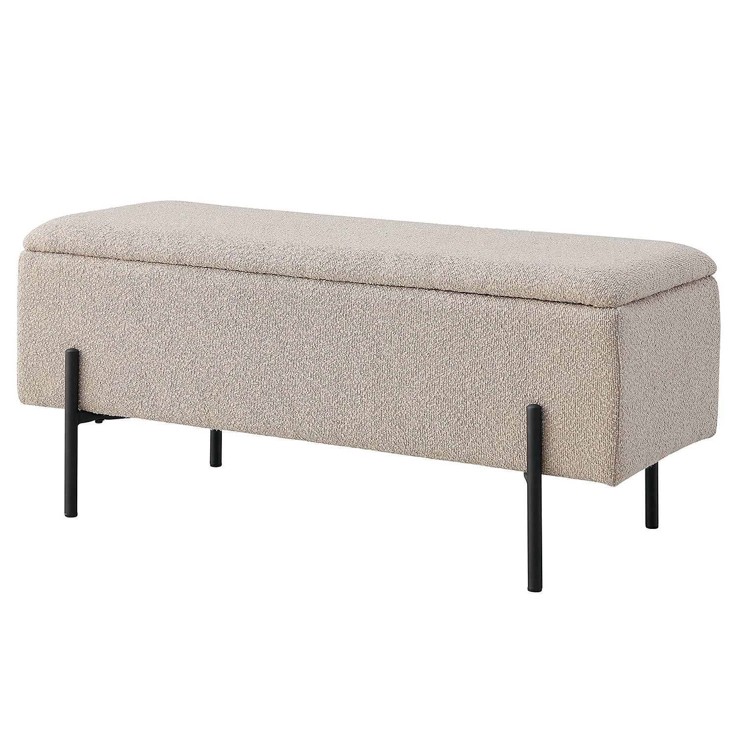 Watford Upholstered Bench Steel Beige 0