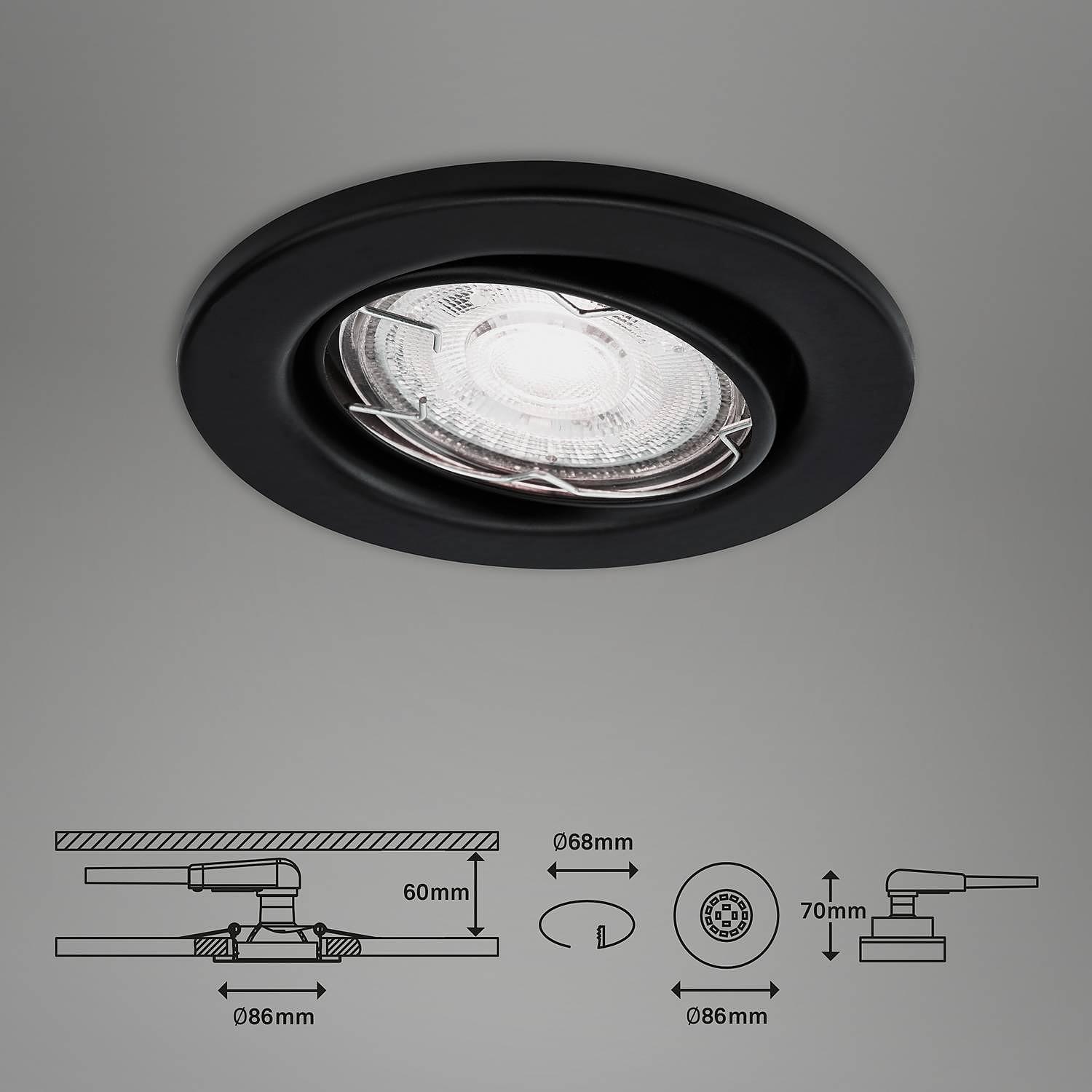 LED-Einbauleuchte Sten V Eisen Schwarz 4