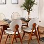 Touch Dining table set 5-piece. Linen Cream 1