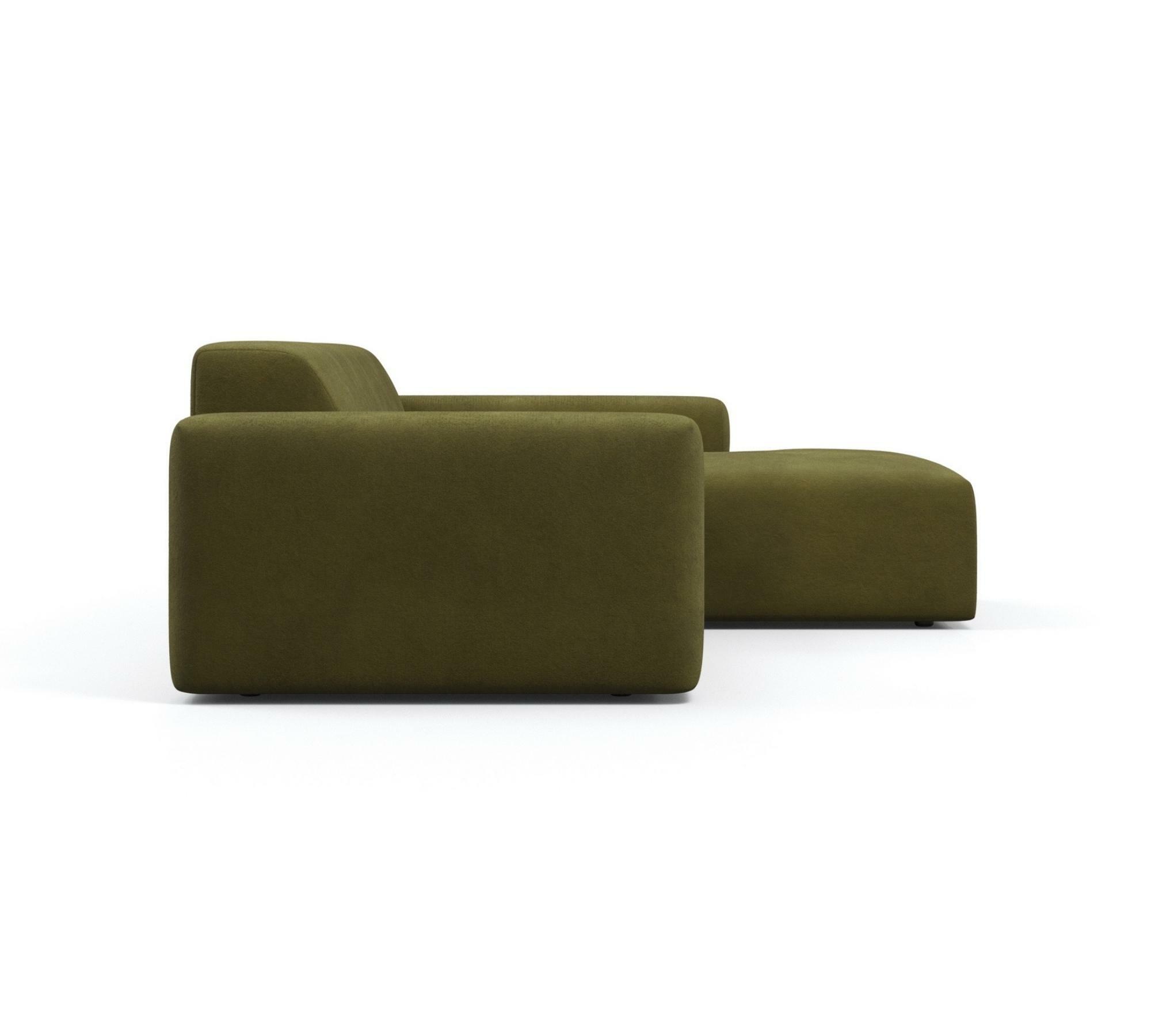 2-Sitzer Sofa Karen Récamiere Rechts Oliv 3