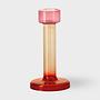 Bole Candle Holder Medium Glass Red 0