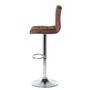 Barhocker Kunstleder Chrom Antikbraun 2
