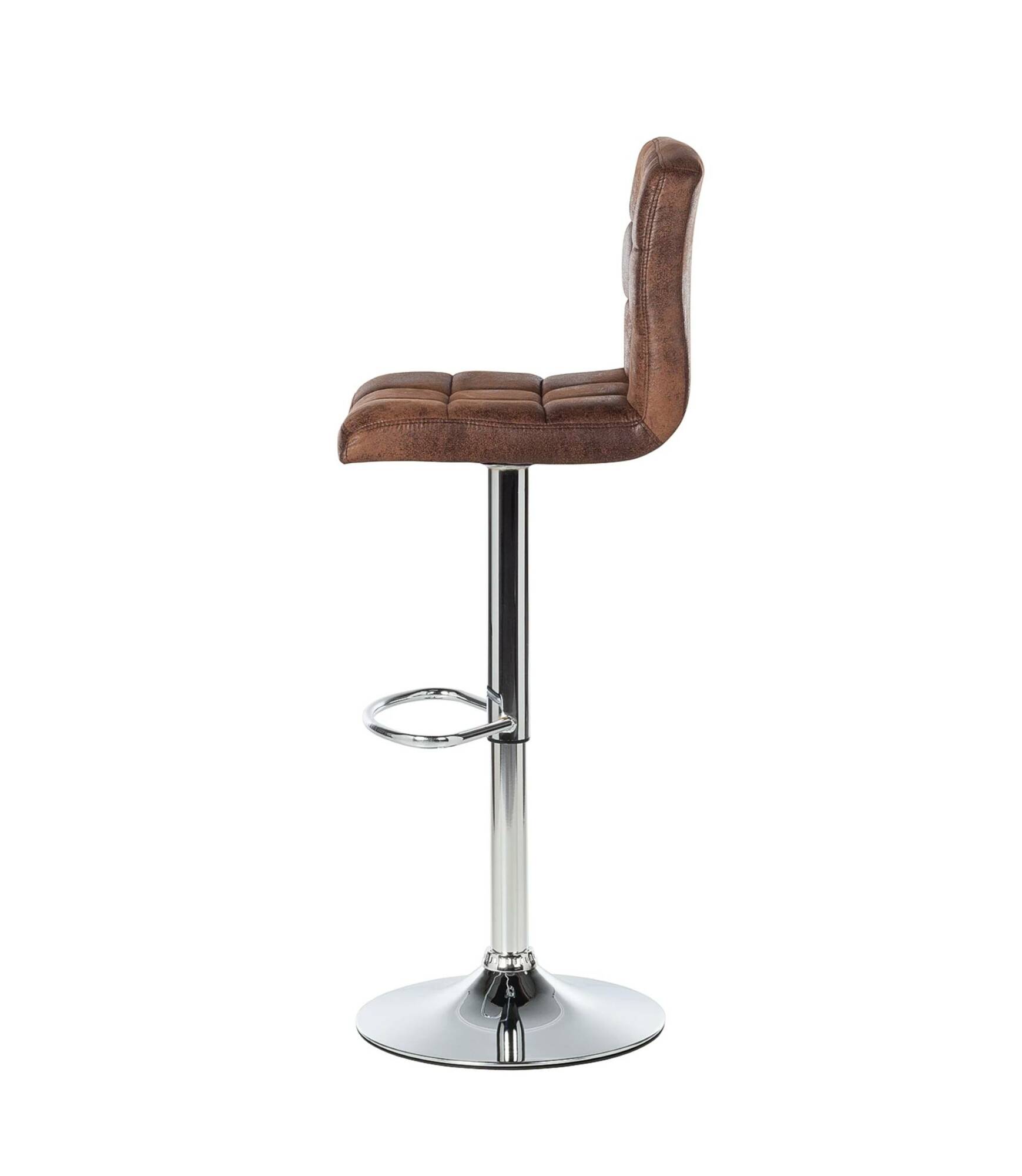 Barhocker Kunstleder Chrom Antikbraun 2