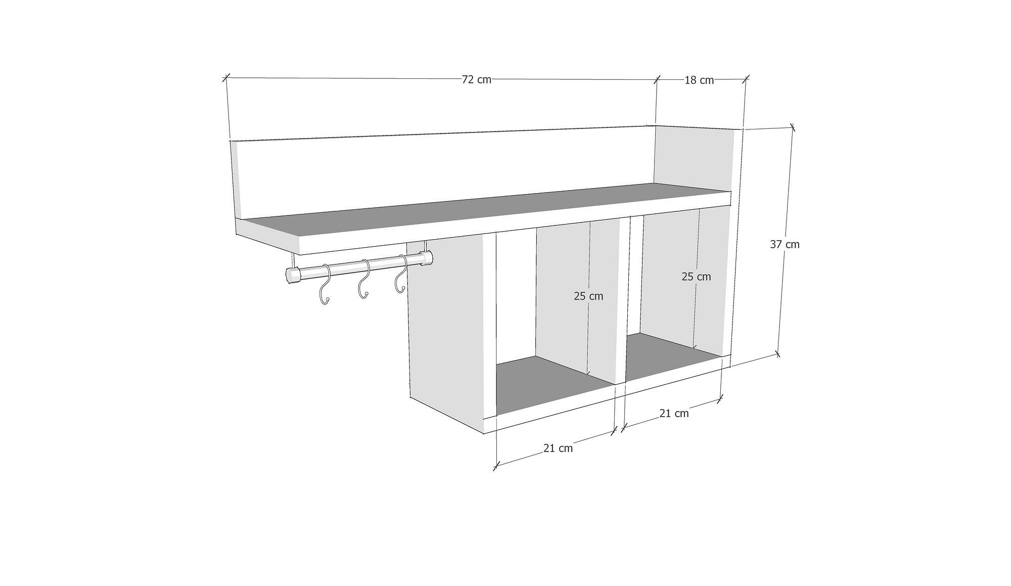 Pare Wandregal Holz Pine 1