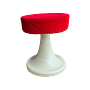 Vintage Hocker Friedrich Stuckenbröker Kunststoff Holz Rot 0