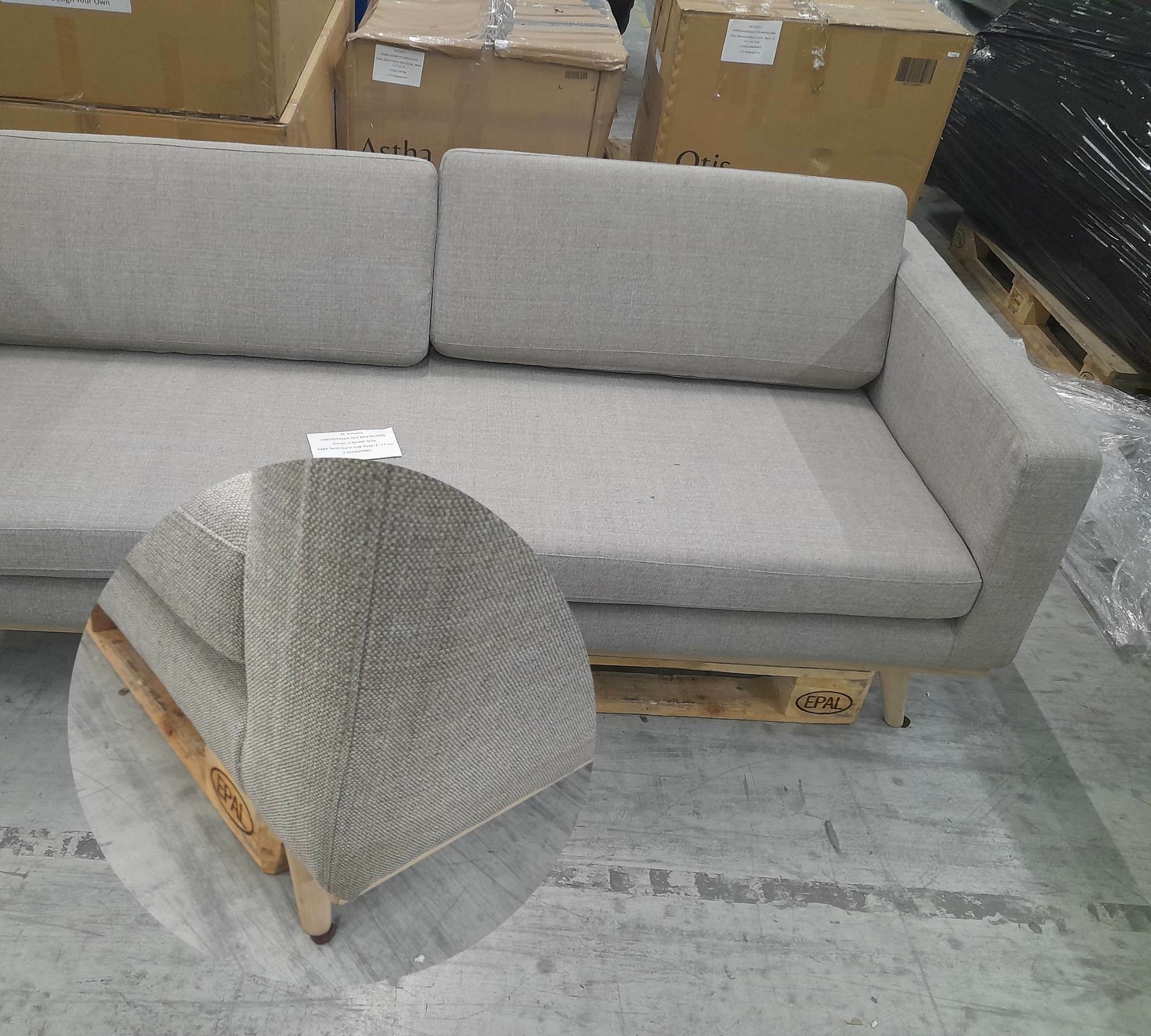 Johan 3-Sitzer Sofa Vega Sand Dune 5