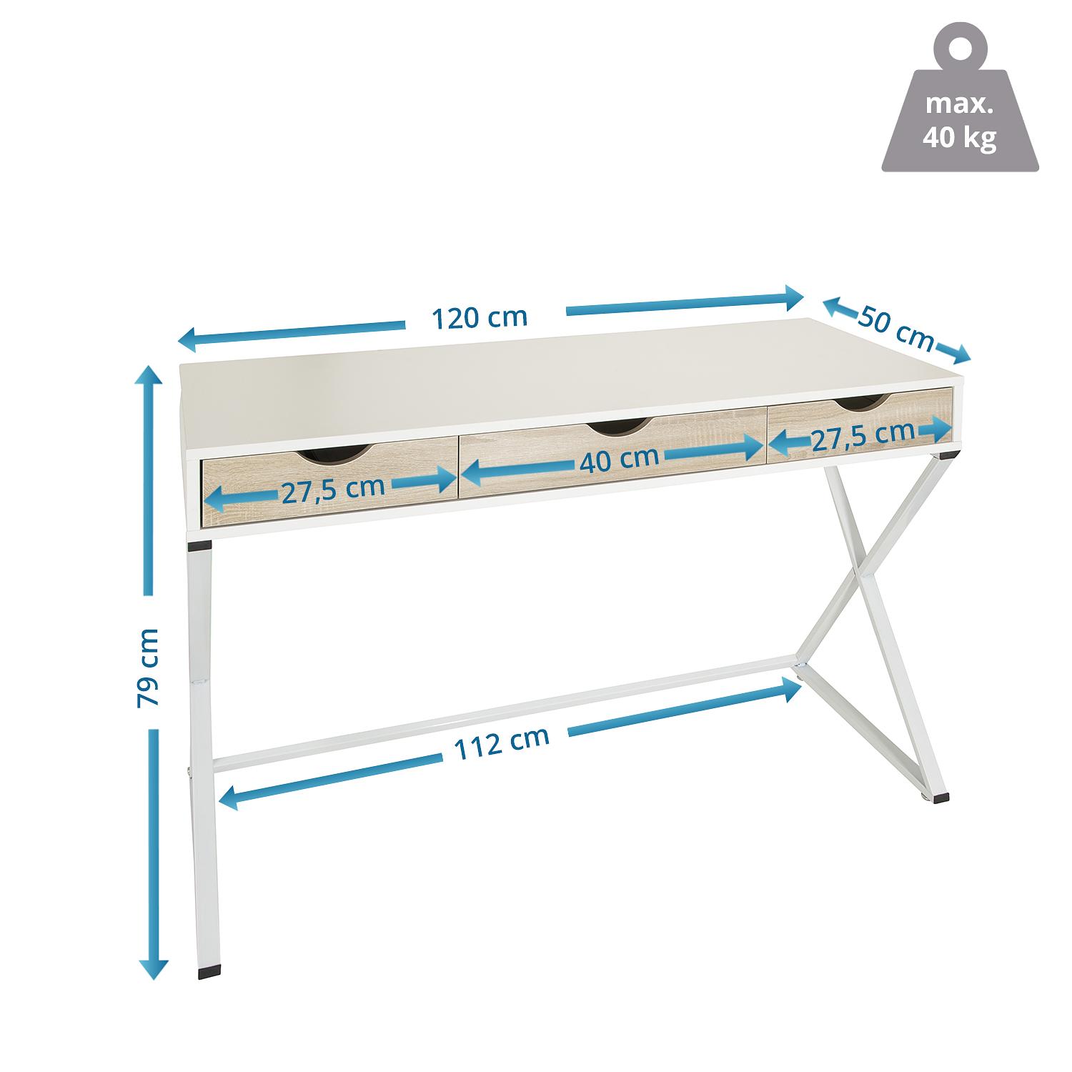 Easy Flow III Schreibtisch Stahl Weiß 4