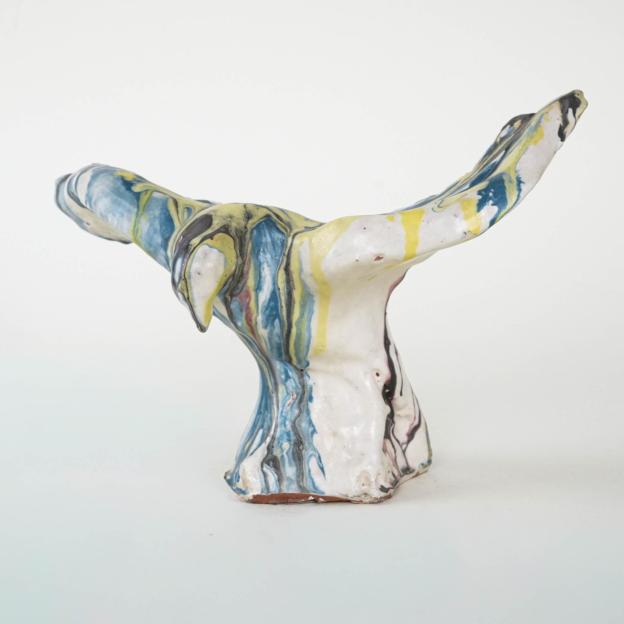 Ceramic bird sculpture Multicolored 1970s 1