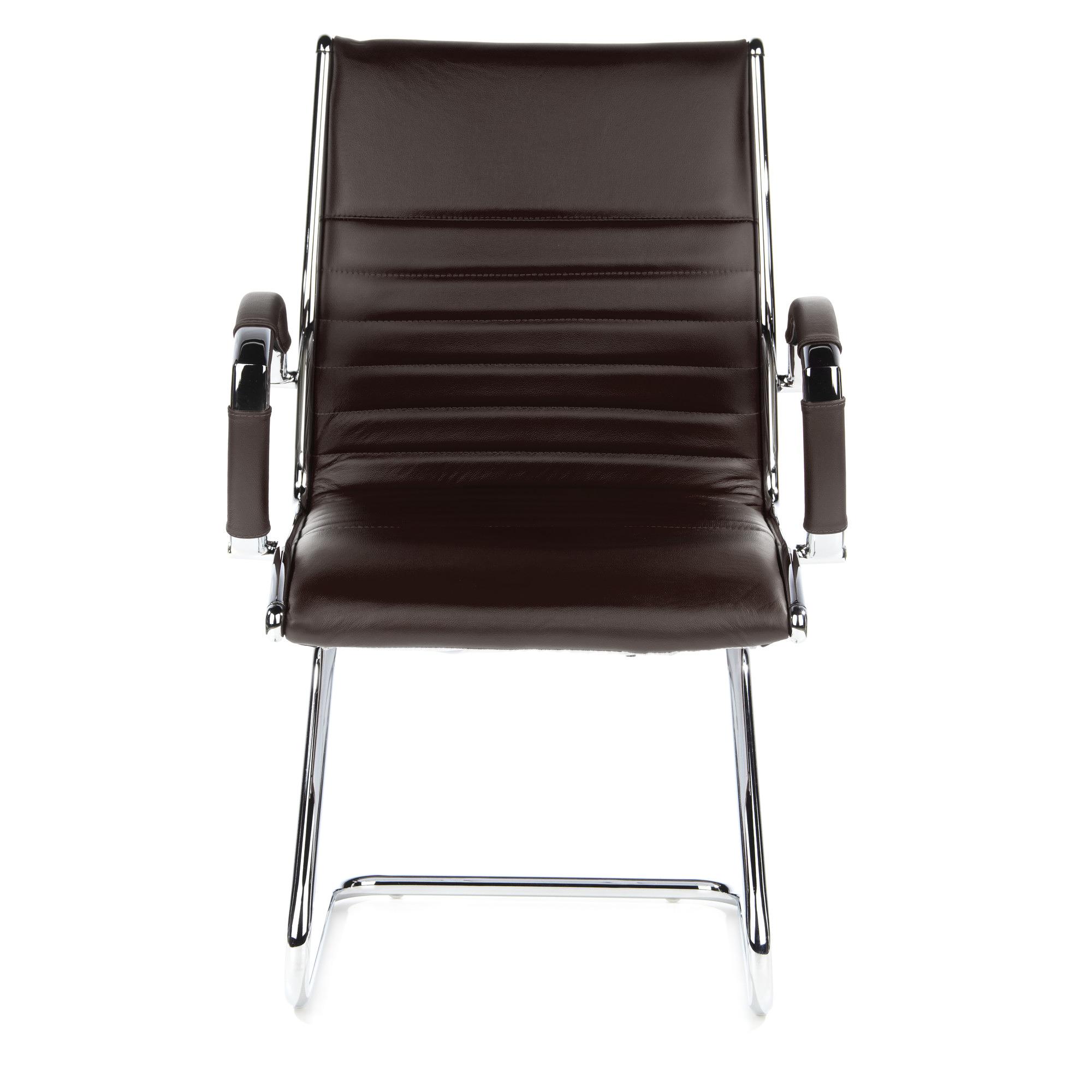 Parma V Chair Cantilever Leather Brown 0