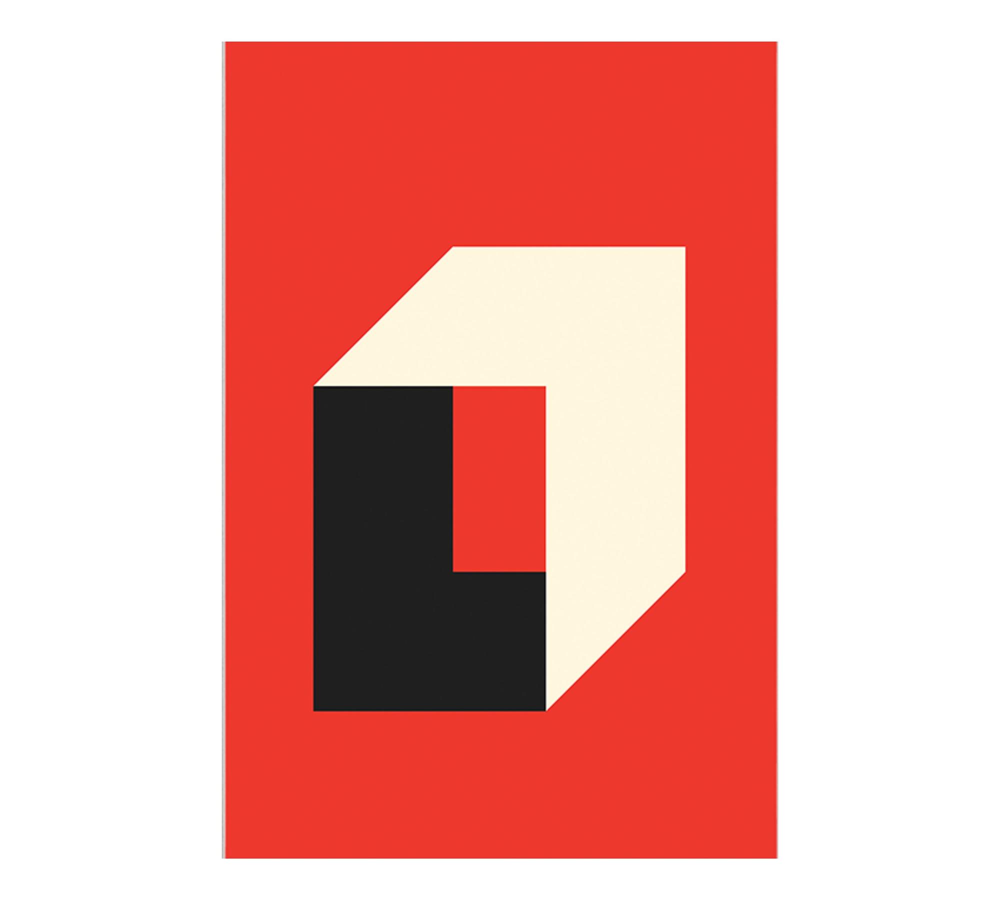 Bauhaus in Red Art Print with Frame Multicolored 1