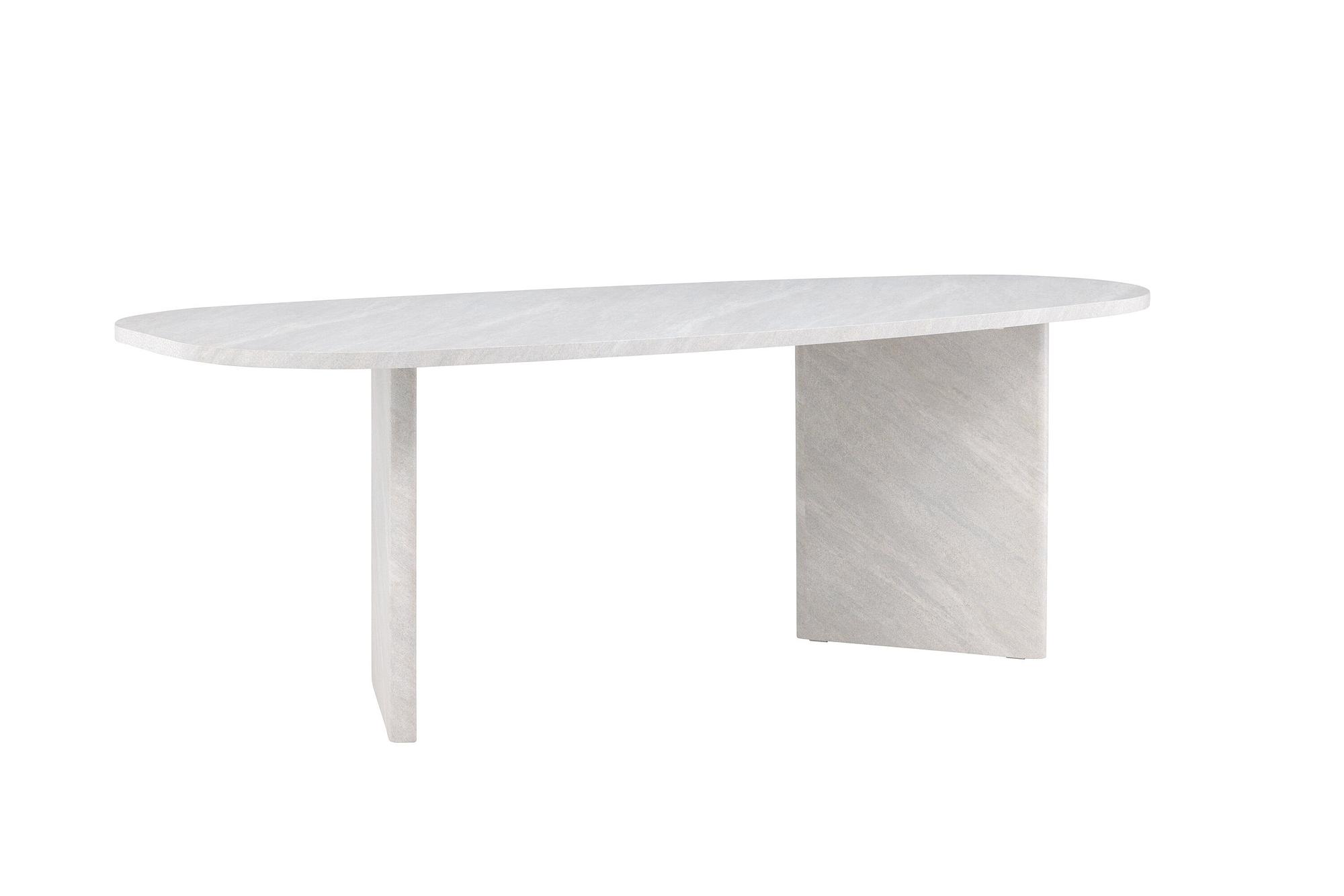 Grönvik Dining Table White Concrete Look 220x100cm 5