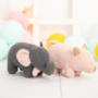 Baby Elefant & Schwein Plüschtier Baumwolle Grau Rosa 0