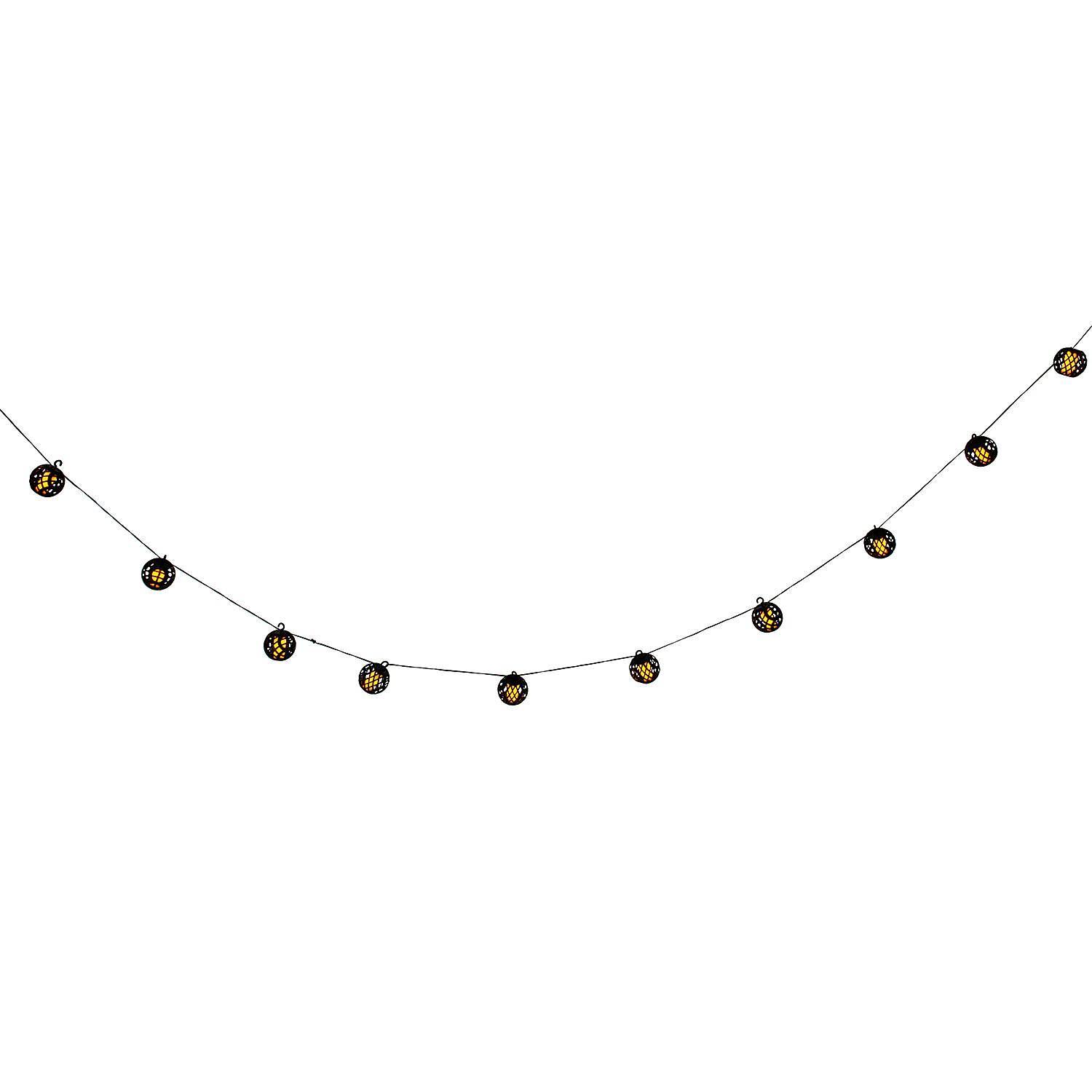 Solar string lights Fogo 10-bulb Black 0
