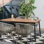 2x Garden chair Steel Polyester Grey 0