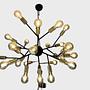 Pendant lamp Stainless steel Black Gold 0