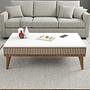 Milan Coffee table walnut brown white 1