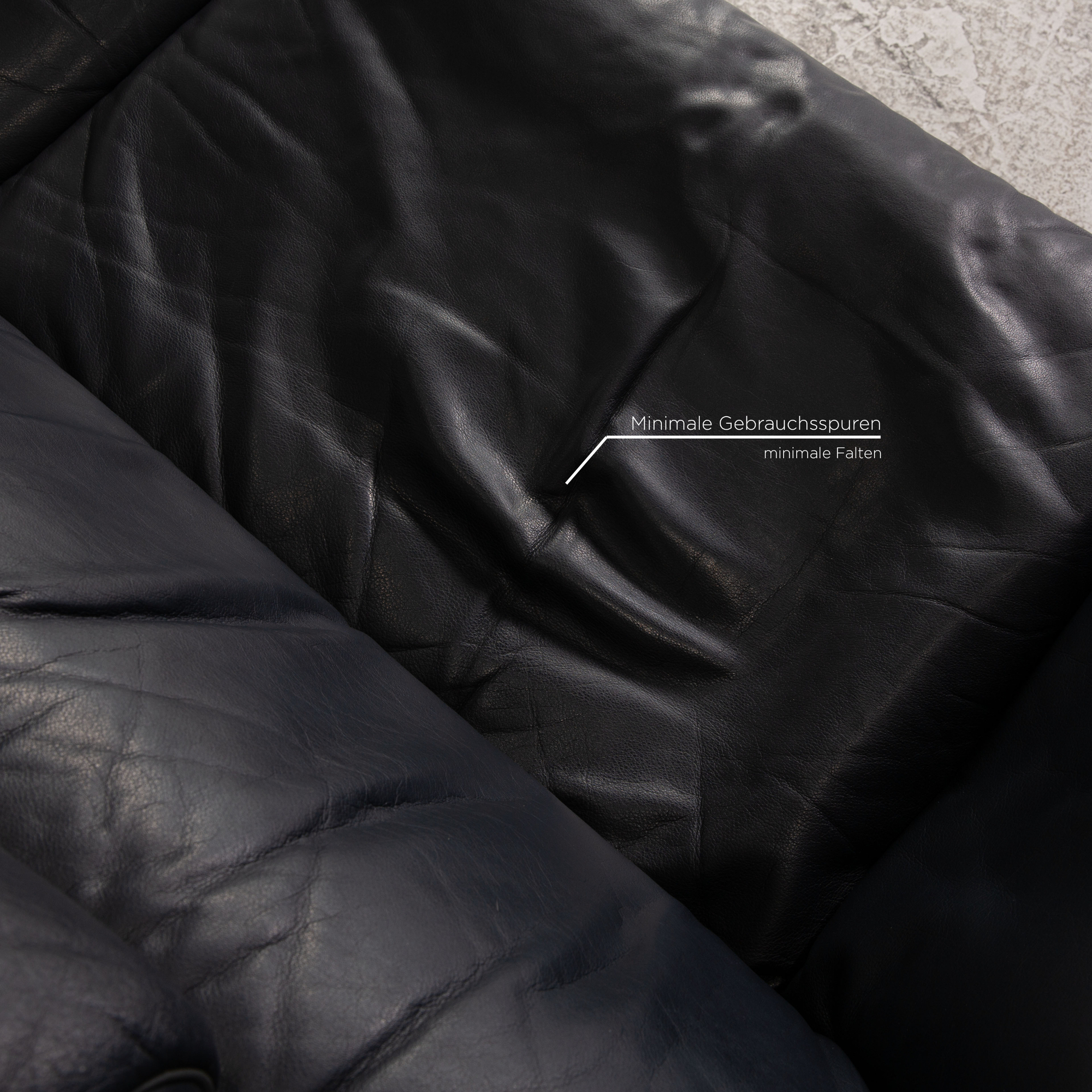 DS 140 Sofa 2-Sitzer Leder Dunkelblau 3