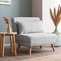 Foldable sofa bed 1-seater grey 1