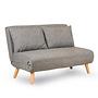 Foldable sofa bed 2-seater light grey 6