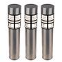 3x LED-Solar-Wegeleuchte Bobby Edelstahl Silber 1