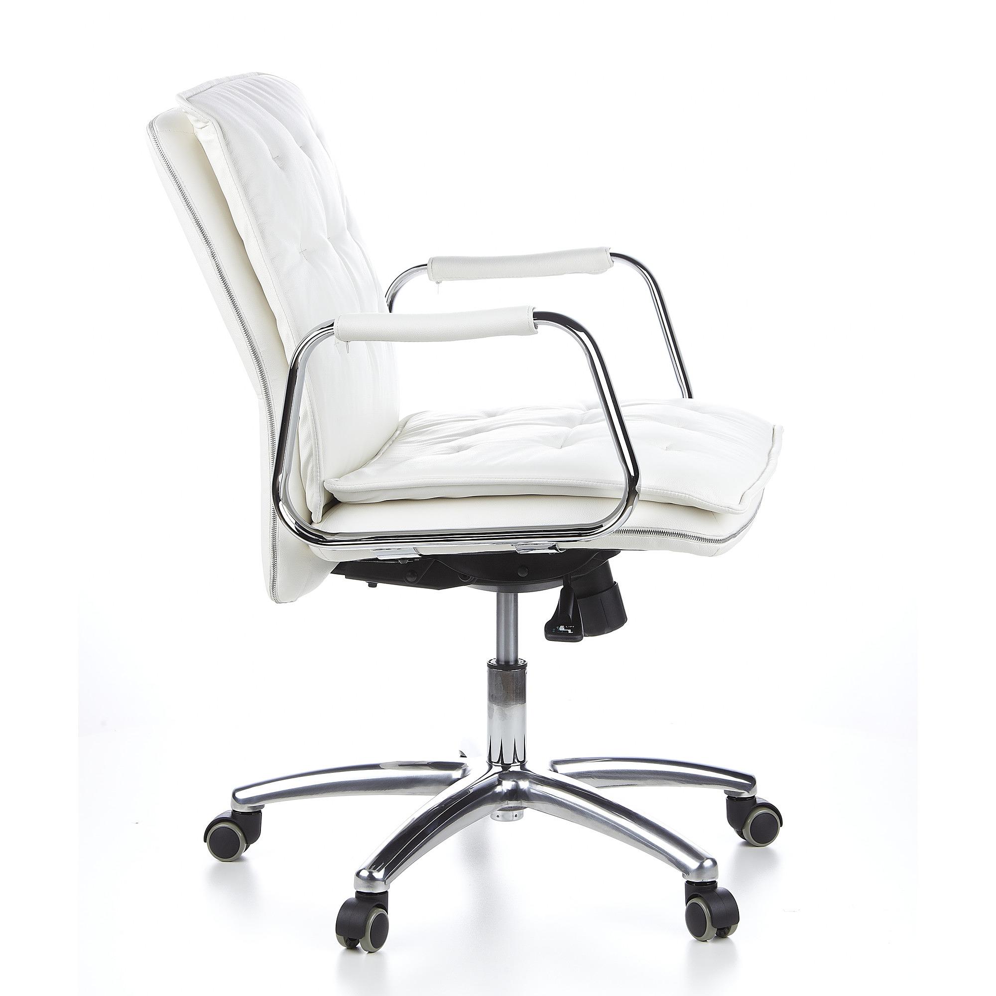 VILLA 10 Bürostuhl Leder Weiß 4