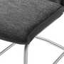 2x Freischwinger Strukturstoff Edelstahl Schwarz 4
