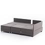 Fly corner sofa right with 2 ottomans brown 6