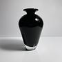 Vintage Vase Muranoglas Schwarz 1950er Jahre 5