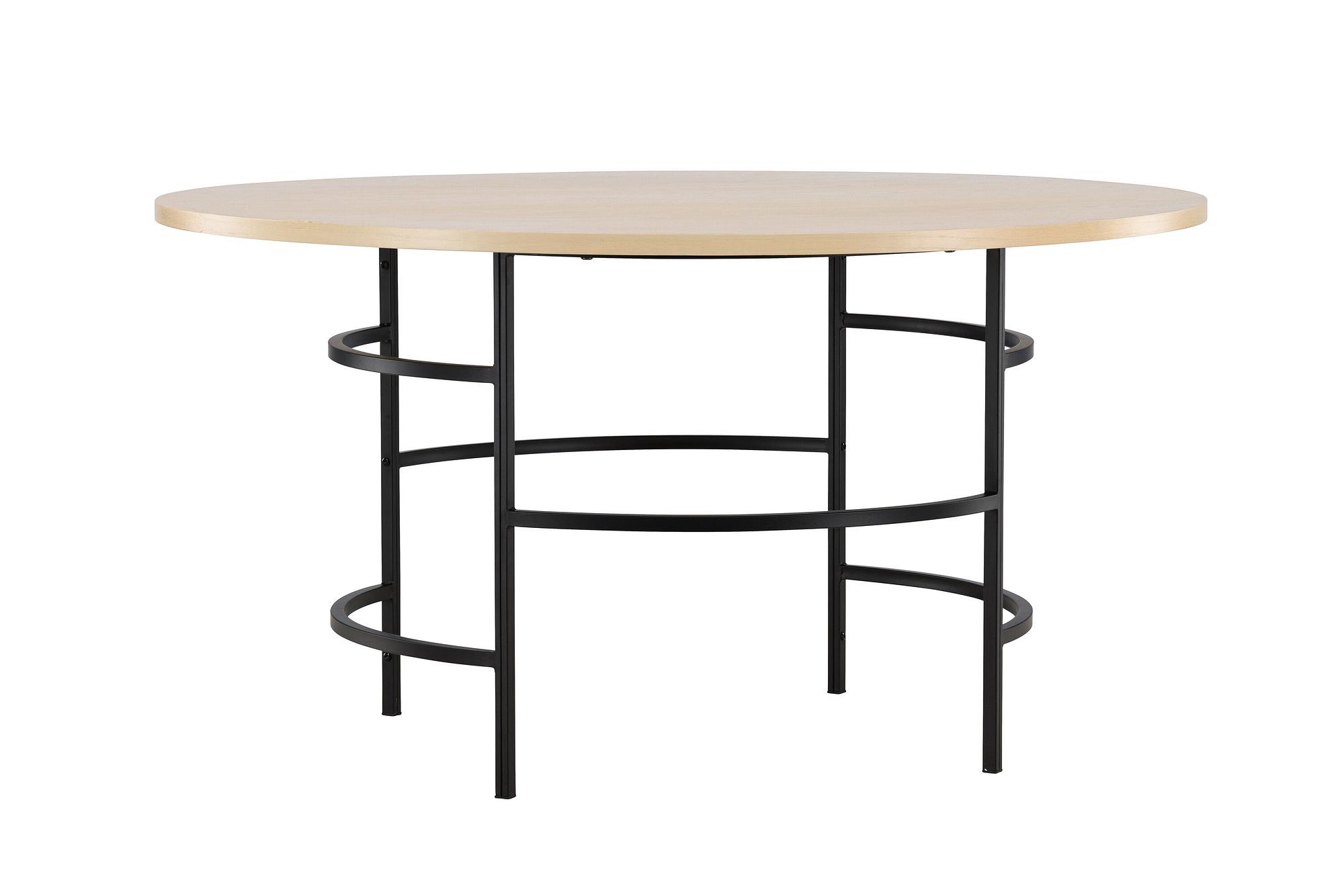Copenhagen Dining table Whitewash Black ⌀140x74cm 7