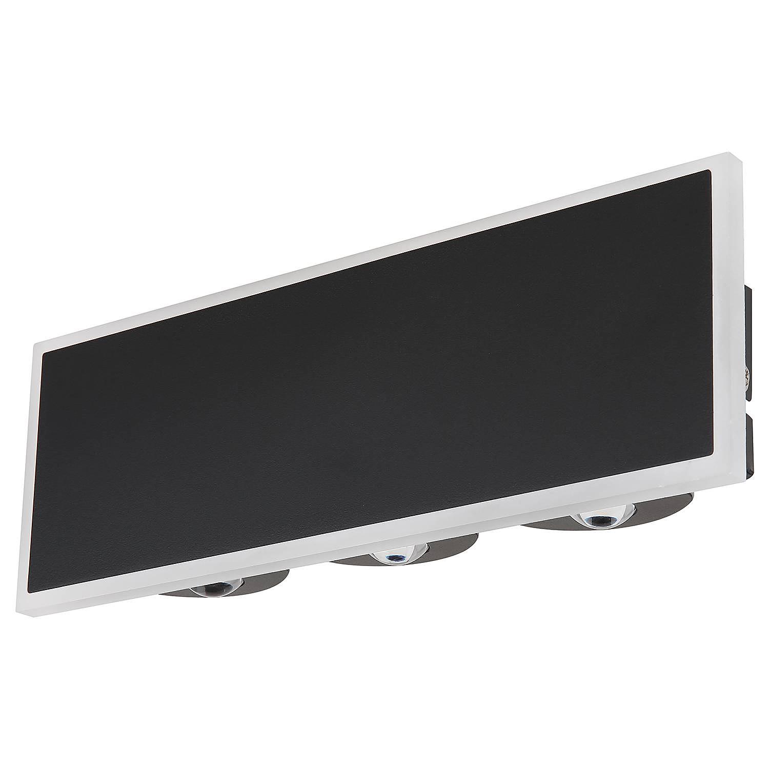 3-Light Wall Lamp Saidy Iron Acrylic Glass 3