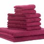 8-tlg. Frottier Handtuch-Set Bordeaux Öko-Tex Standard 100 0
